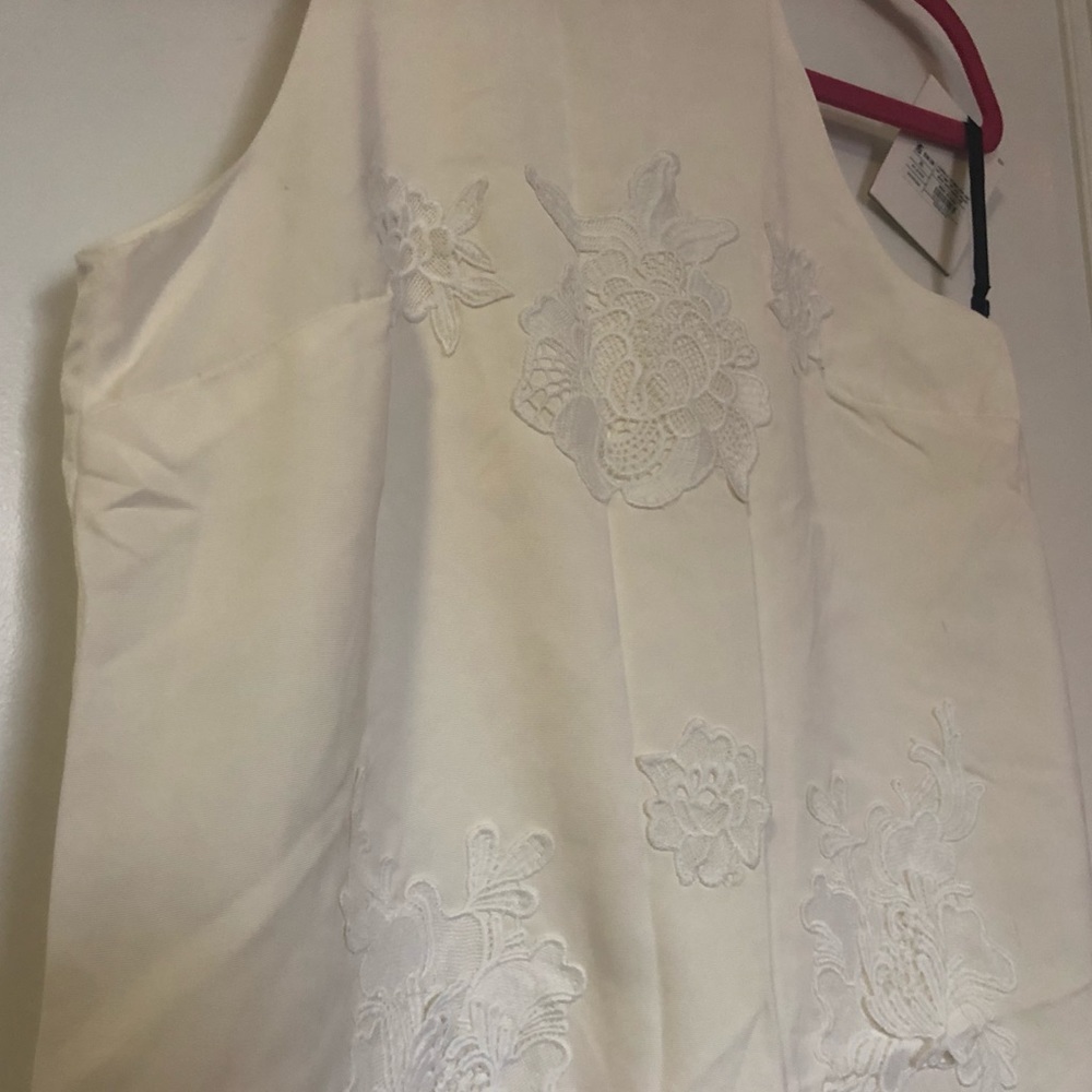 White Victoria Beckham dress with lace detail